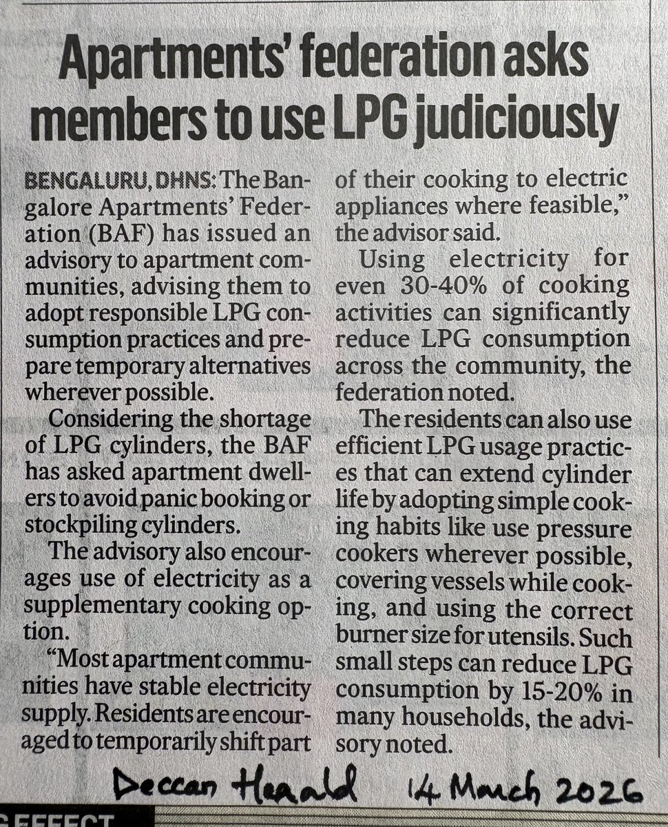 Bangalore Apartments' Federation tweet media