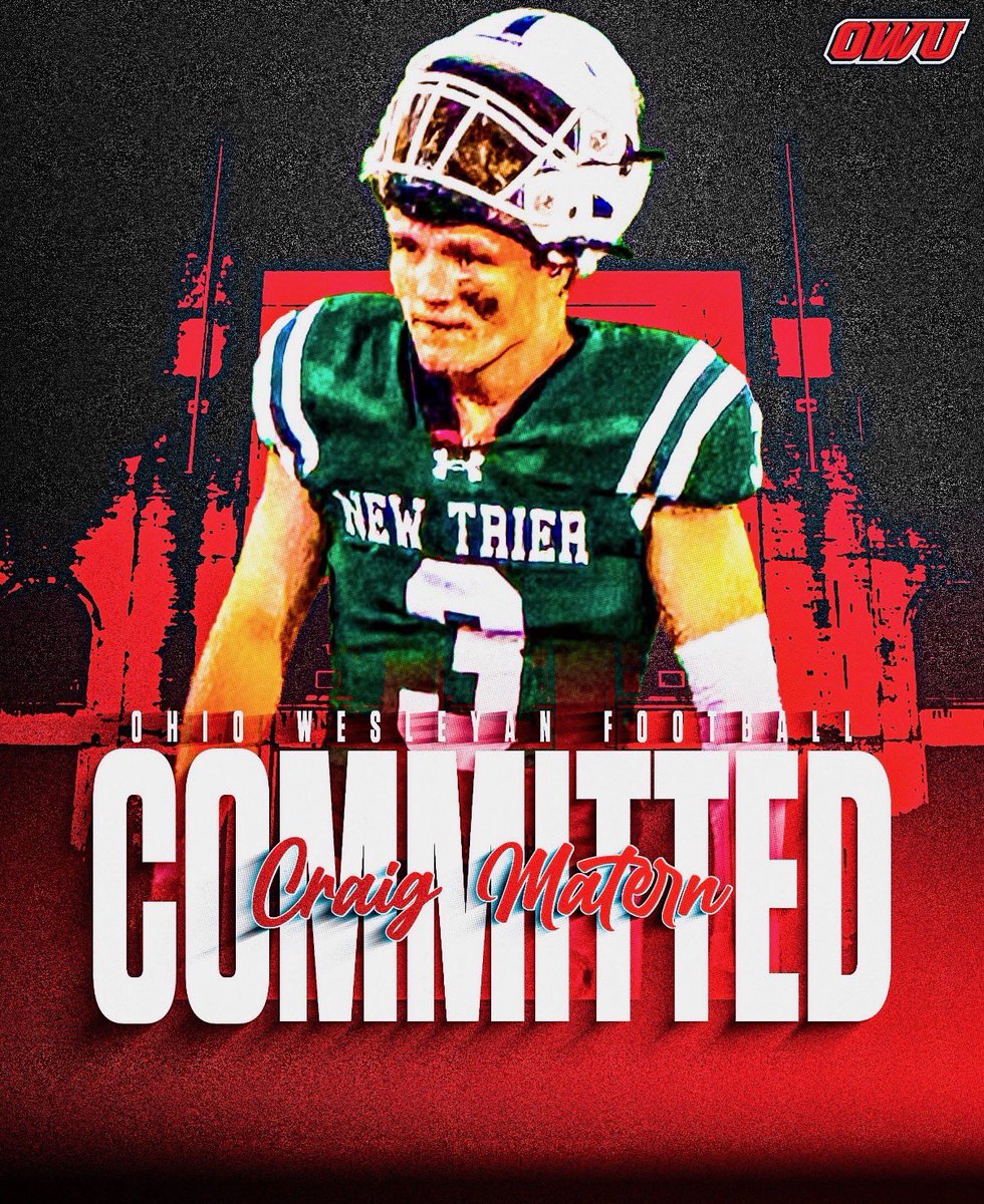 matern09038623's tweet photo. OWU Football Commit @OWUBishopFB @CoachTomWatts @CharlieHornace1 @DollBrian @newtrierfb 

Go Bishops https://t.co/KHmbBU7ugz