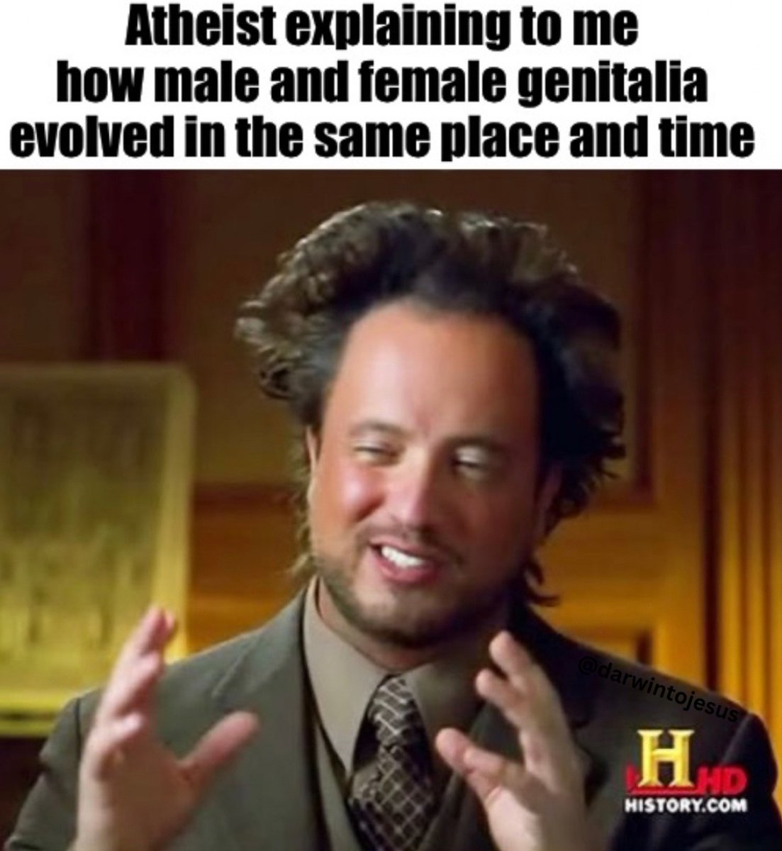 Darwin to Jesus tweet media
