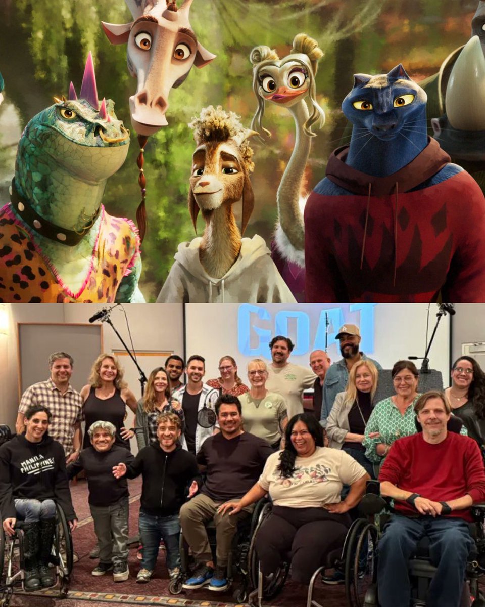 ‘GOAT’ becomes the first major studio film to feature an all-disability loop group.

Nearly two dozen actors with disabilities provided the film’s crowd chants, arena noise, and background voices.