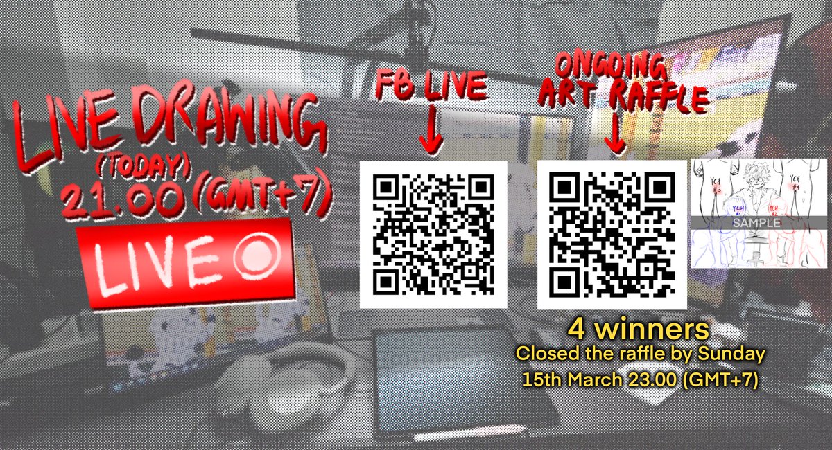 (English friendly)
Announcement, we appoint all of horny patients to attend the my Live drawing session on Facebook Live 9PM (GMT+7)

See you there ❤️