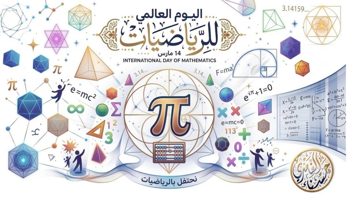 hsanaa_2's tweet photo. #اليوم_العالمي_للرياضيات 

∀ عشاق الرياضيات ،
اليوم نحتفل بـ ∑ من الشغف و∞ من الإبداع ؛
جهودكم تُساوي 
( نجاح + تميّز)² ، 
وكل معادلة تكتبونها تُظهر أن ∃ سرّ التفوق .
كل عام وأنتم رمز للإلهام والابداع https://t.co/Tdoh9nOelD