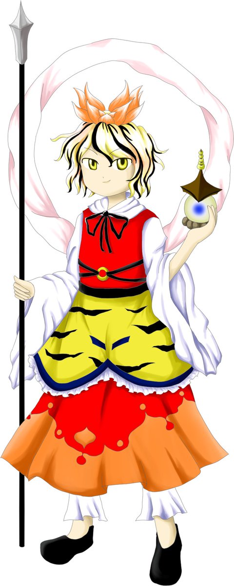 Shou Toramaru in the EoSD art style 🐯🐅
Made this after <a href="/realyakuza10/">toughtofu</a> suggested I make her

| #東方Project | #ZUN絵 | #ZUN絵風 | #寅丸星 |