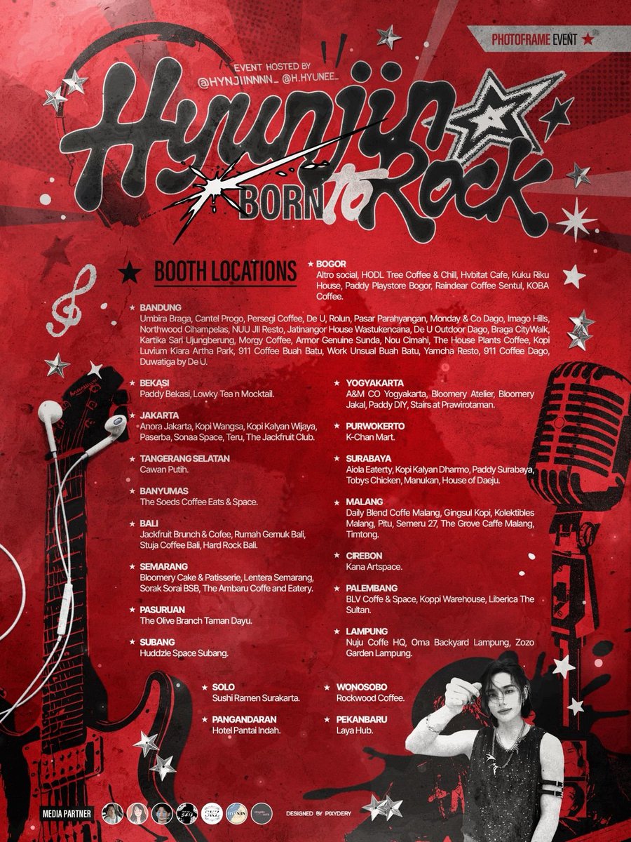 ݁♬⋆.˚𝄞  𝙃𝙔𝙐𝙉𝙅𝙄𝙉  𝑏𝑜𝑟𝑛 𝑡𝑜 𝙍𝙊𝘾𝙆 ᯓ★🎸 ⚡︎ 
hyunjin birthday event photobooth 
by <a href="/hynjiinnnn_/">𝑎𝑠</a> (x) h.hyunee_ (ig)

📅 : 16 Maret - 6 April 2026
📍 : at sukhakala

#.BornTo_RockHyunjin
#.itsHyunjinDay