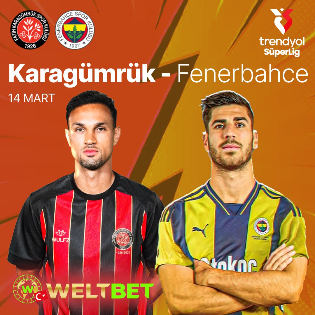 DWeltbet70467's tweet photo. #weltbetsport #WeltBetTurkiye
Süper Lig

14 Mart
 Karagümrük - Fenerbahce

https://t.co/fyVhJtLtFt
#betsport #football #SüperLig #SüperLeague
#Serginho #Karagümrük #marcoasensio #fenerbahçe https://t.co/zLPOuHgxME