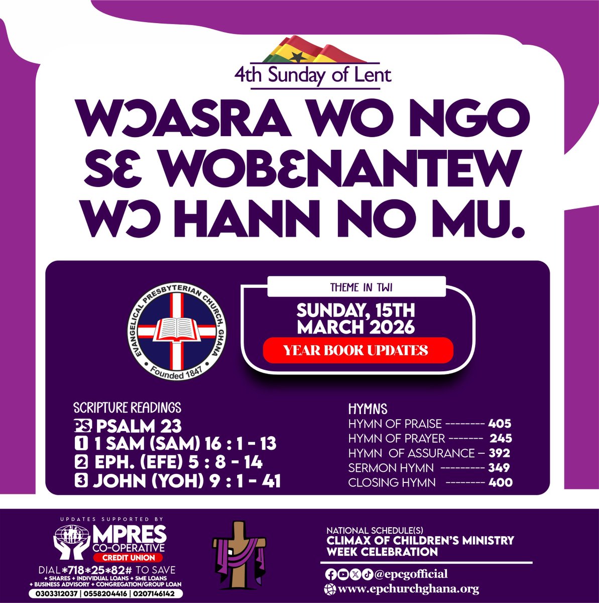 Evangelical Presbyterian Church, Ghana tweet media
