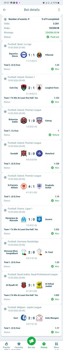 woozzaabets's tweet photo. W🔥🔥🔥🔥🔥🔥zzzzaaa ✅️ 

It is done ✅️ 🍻 

3️⃣+ and 4️⃣+ Odds Rebet of Favourites to Score or Win a Half + Second Half Over 0.5 Goal delivered on @22betNaija ✅️🍻

700K+ fully loaded into the Vault ✅️ 

Congrats if you played 👏 

Join us 👇

https://t.co/yH5mZU0WKz

Promo Code 👉  Woozzaa 

RT✅️
