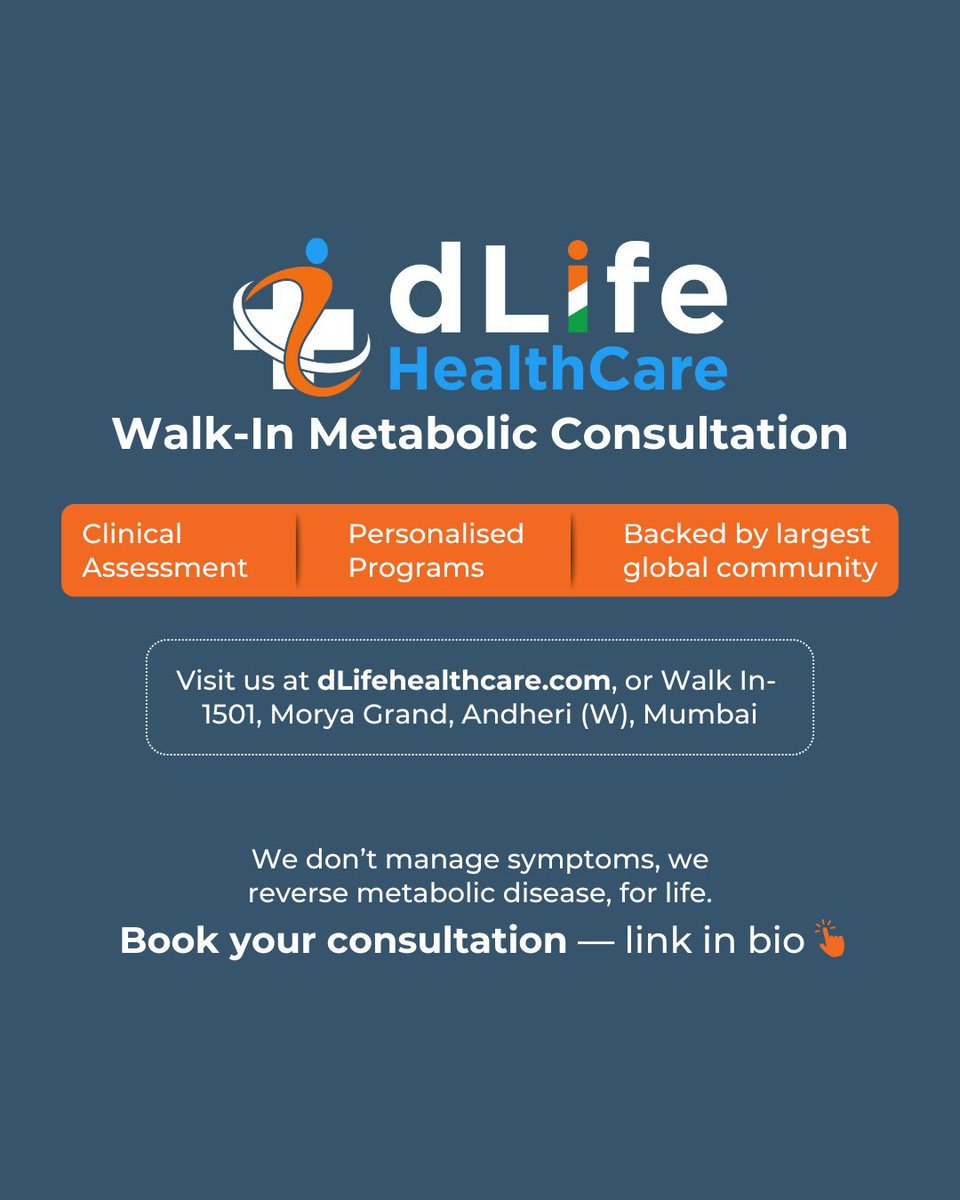astuteasmi's tweet photo. 🌟 #NewCaseAlert at dLife Healthcare Private Limited
A middle age professional just signed up for our Metabolic Reset Program — and his story is one we see far too often. Despite “doing everything right,” he has been battling chronic fatigue for years. Long workdays, constant travel, irregular meal timings, and the pressure to stay productive eventually take a toll. Many professionals tell us the same thing:
“By the end of the day, I’m exhausted… and I don’t know why.”
😇 At dLife Healthcare, we’ve learned something important through years of working with real people in real time:
👉 It’s not about whether you eat at home or outside.
👉 It’s about what you eat — the macros, the metabolic impact, and how consistently your body gets what it truly needs.
🔴 Chronic fatigue is not a mystery to us.
It’s a pattern — and patterns can be corrected with the right framework.
🎯 Today, this professional begins his journey with us under the dLife metabolic protocol. A journey built on:
👉 Real food
👉 Real science
👉 Real-time guidance
👉 And a system that works for real people with real lives
🚀We’re excited to help him reclaim his energy, clarity, and metabolic health — just as we’ve done for countless others.
The reset begins.
And with it, the possibility of a healthier, more energized life.
📞 If you are reading this message and need help dm me or click- https://t.co/Mtiatn2v24
@dlifein, @TheIraSahay, @FITholic_Health, @arunkumar3112, @Narasimrishpaap , @mee_raju, @MetabolicHomeo , @noorieaironi