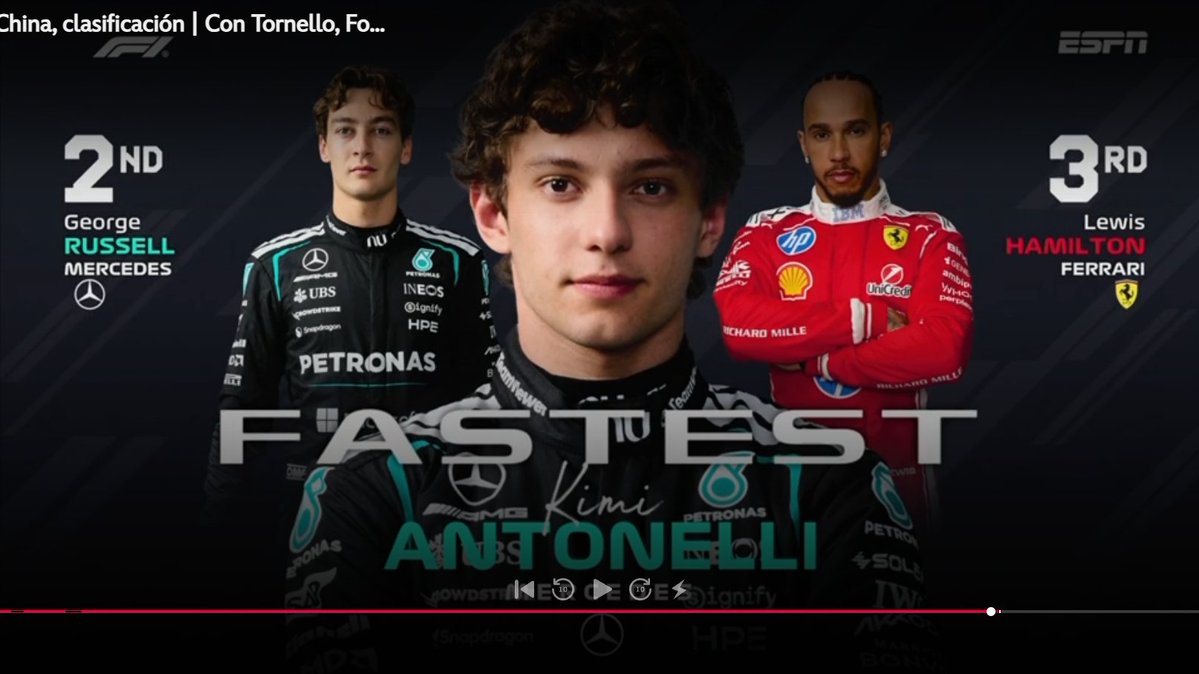 Tremenda Qualy! 1er y 2do puesto para Mercedes otra vez, mostrando que tienen tremendo auto, Hamilton saliendo 3ro. Franco en P12 a 5 milesimas de la Q3 y me dan ilusiones para entrar en los puntos mañana! ahora a dormir mis amores #F1 #ChineseGP