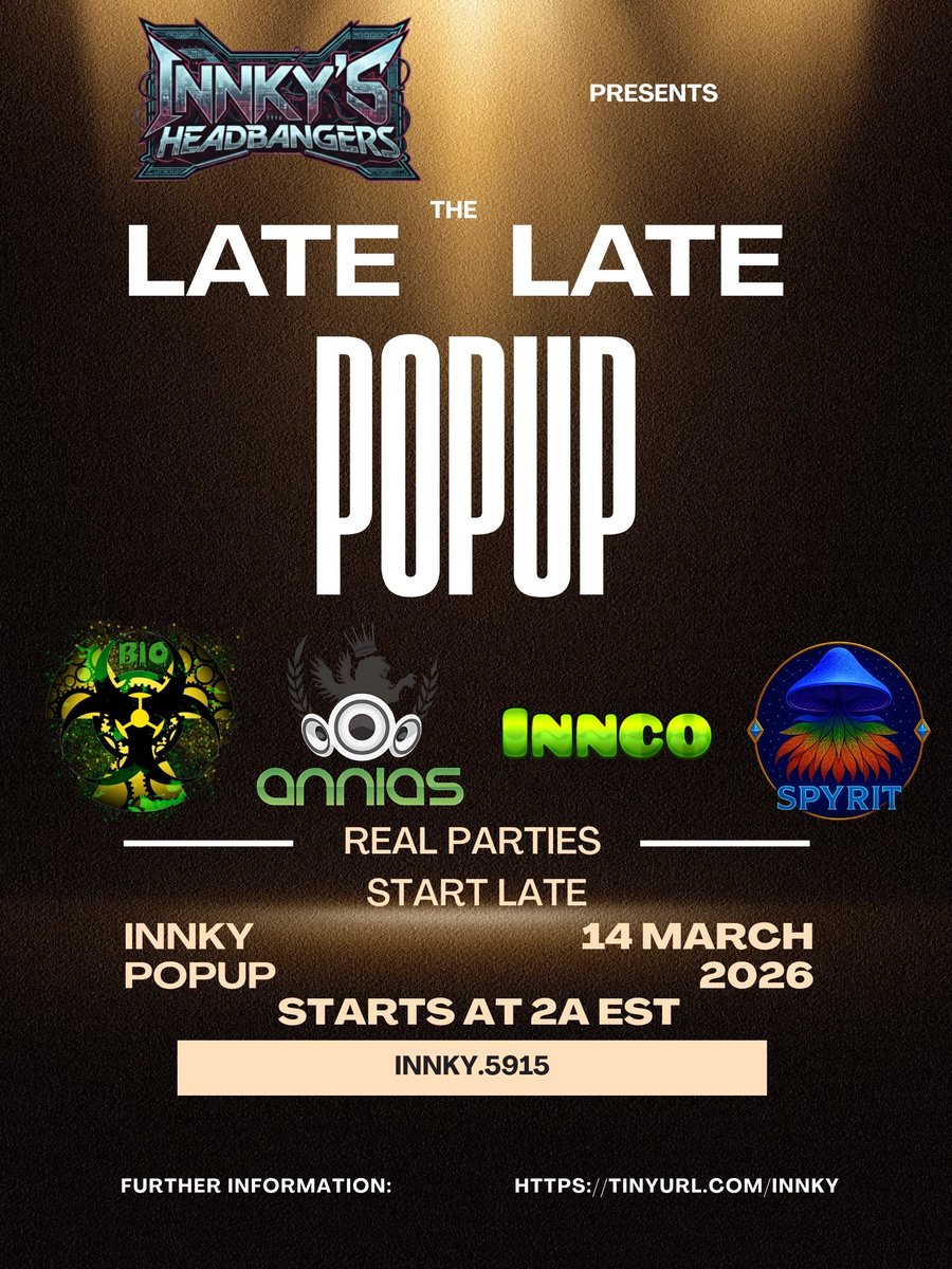 djannias's tweet photo. Been throwing down and enjoying some great sets in #VRChat big respect!
Late Late Popup w/ Innco/@SPYRITSOUND /Biochem/Annias starting @ 2am EST Saturday
Bass Face 02 PLUR FAM /w Spyrit/Paiety/Annias/Oxide/Bean/ Mononoke @ 7pm EST Sunday
#rave #underground #lfg #respect #GTFI https://t.co/HowDhdyiPj