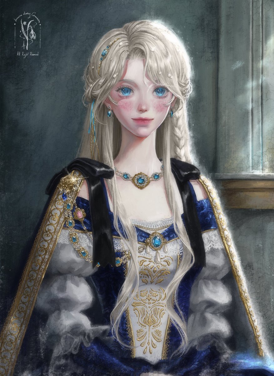 #Commission @/MidnightSunSyn ‘s OC💙

ลูกสาวคนสวยของคุณมิดไนท์ เราใช้เวลากับน้องเยอะมากกกกก(ขอบคุณคุณมิดไนท์จริงๆค่ะที่เข้าใจให้เวลาเราเต็มที่มากㅠ) หัวจุ่มอยู่กับการเก็บดีเทลล์ทุกจุด เก็บแม้แต่ลายปักดิ้นทอง ไม่เคยได้ดีเทลล์ชุด-เครื่องประดับแบบเต็มเท่านี้มาก่อน ชอบมากกกกกค่ะ🥺