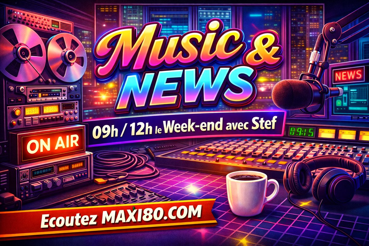 Bien le #bonjour les Copains du #weekend et bonne #matinale avec #Maxi80radio 🎶

🚨 #MusicAndNews
⏰ Jusqu'à 12h
➡️ maxi80.com
🎧maxi80.com/player/player.…
Cc <a href="/IsaLevyPrat/">Isabelle 🦂</a> <a href="/jmlpyt/">jmlpyt photography</a> <a href="/maxi80webradio/">Maxi 80 Radio maxi80.com</a>