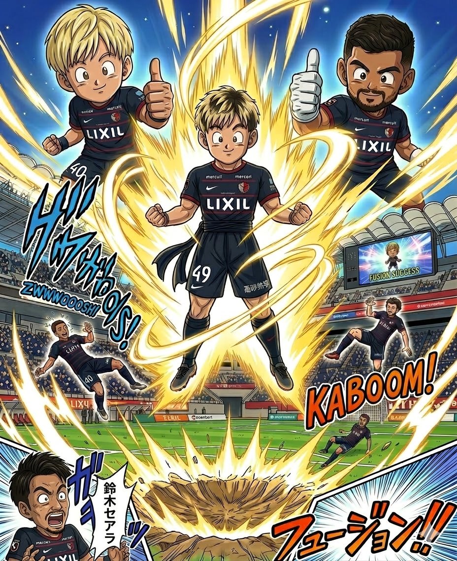 saltsale17's tweet photo. 「鈴木優磨」と「レオセアラ」を合体させて最強のFWを作りたいんですよ〜

合体！！

「鈴木セアラ」です✨✨

だめ〜🤓 https://t.co/H36Cin9yWe