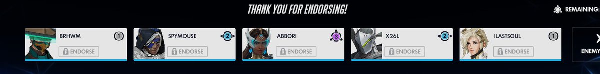 ShieldManH's tweet photo. @PlayOverwatch L matchmaking . Please factor endorsement lvl into matchmaking , maybe having 1 lvl 1 teammate is ok . but to have a team with total endorsement including me ( lvl 5 ) = 14 vs 25 is a problem . the endorsement system exists for a reason . it's a team work game not 1 carry all . https://t.co/CcEoJrFXcP
