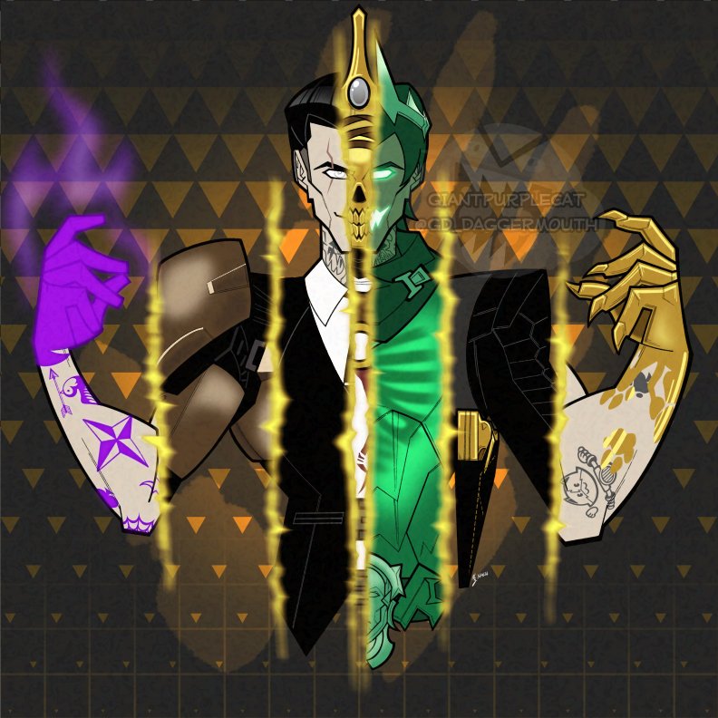 GD_DaggerMouth's tweet photo. Celebratory piece to celebrate my 5 years of being a part of the community. I got heavily inspired by a song I haven't heard in years to whip this piece up as well. https://t.co/zdZ6higNOB