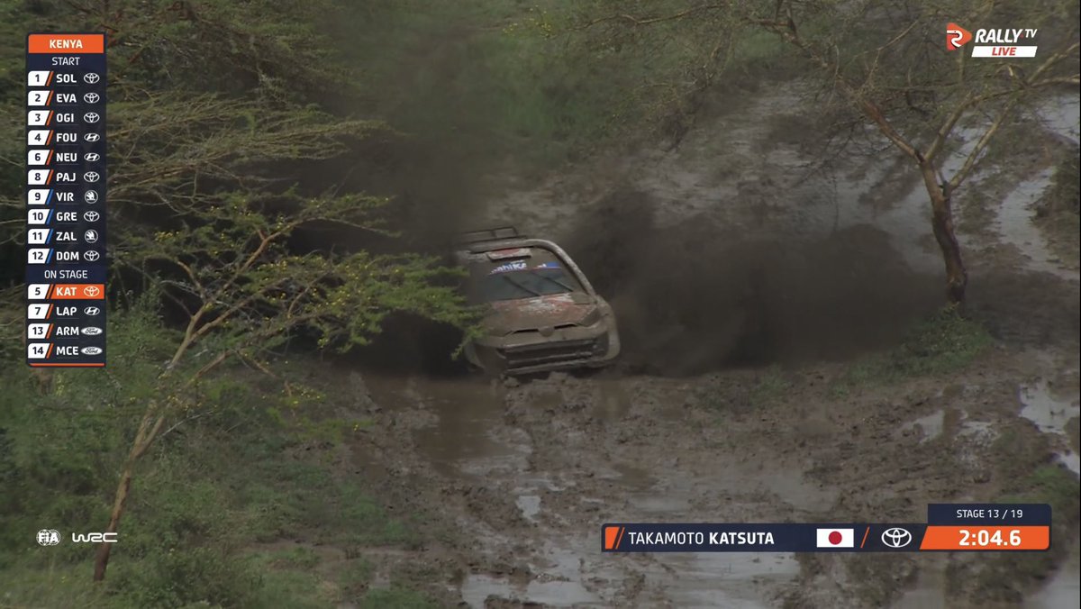 Tramo con bastante lift and coast (han dejado de acelerar porque había un lago de barro) #WRC