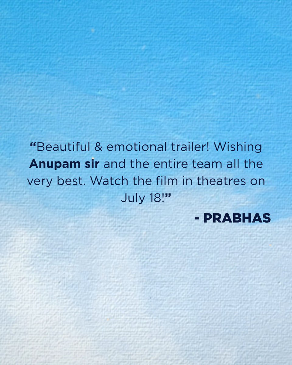 DarlingsWorld79's tweet photo. India's Biggest Superstar #PRABHAS about #AnupamKher sir's #TanviTheGreat trailer (throwback-last year)
https://t.co/h2CzJzzEaN https://t.co/JJTEg8QBdk