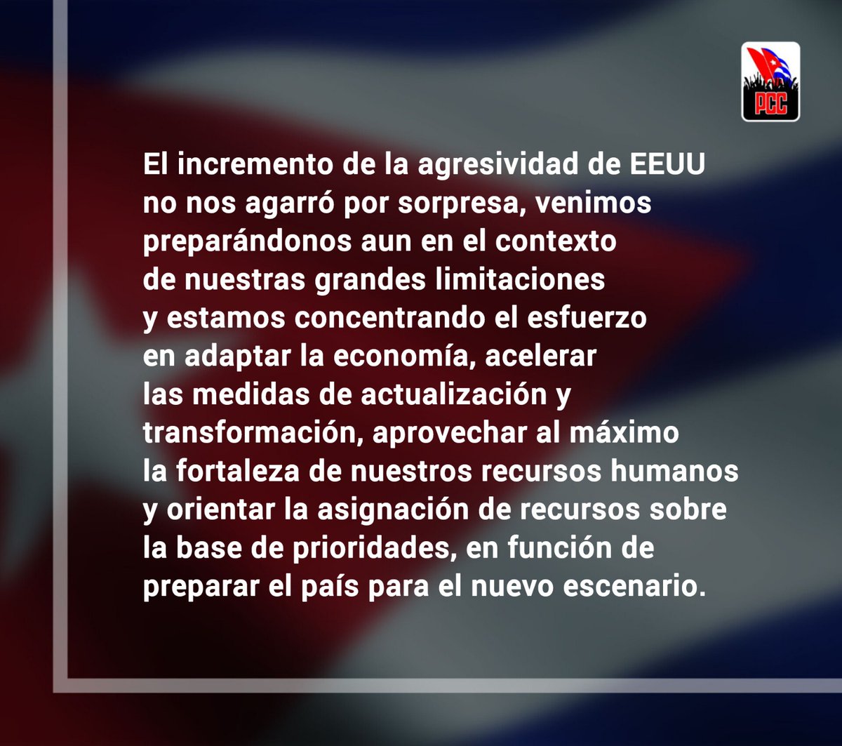 #CubaEstáFirme #CubaVencerá #100AñosConFidel <a href="/DiazCanelB/">Miguel Díaz-Canel Bermúdez</a> <a href="/DrRobertoMOjeda/">Dr. Roberto Morales Ojeda</a> <a href="/PartidoPCC/">Partido Comunista de Cuba</a> <a href="/PresidenciaCuba/">Presidencia Cuba 🇨🇺</a> <a href="/MilaxyA/">Milaxy Yanet Sánchez Armas</a> .
