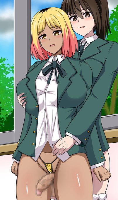 【オリジナル】ふたなりちゃんと黒ギャルちゃんの素股