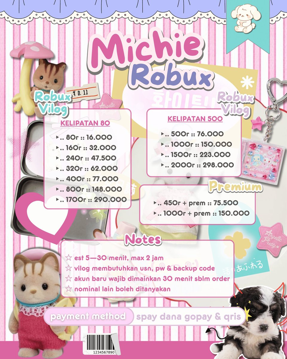 𖹭. michie ; top up game! tweet media