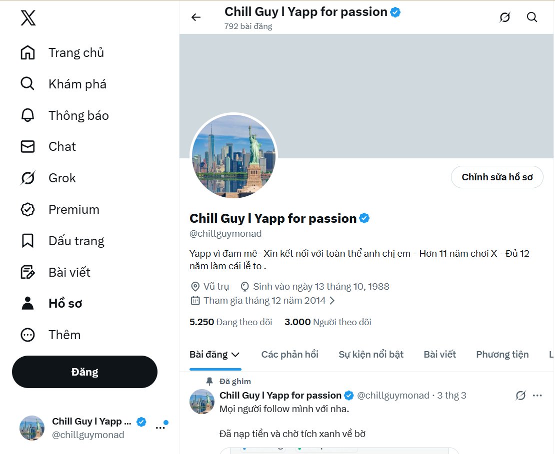 chillguymonad's tweet image. Cảm ơn mọi người mình đã đạt cột mốc con số 3xxx người theo dõi. 

Vì vậy nay mình tiếp tục follow back mọi người .

Mình back tần suất 30p khoảng 10 người , nên có thiếu sót ai thì khoan đã cancel mình, nhất định sẽ đủ hết .