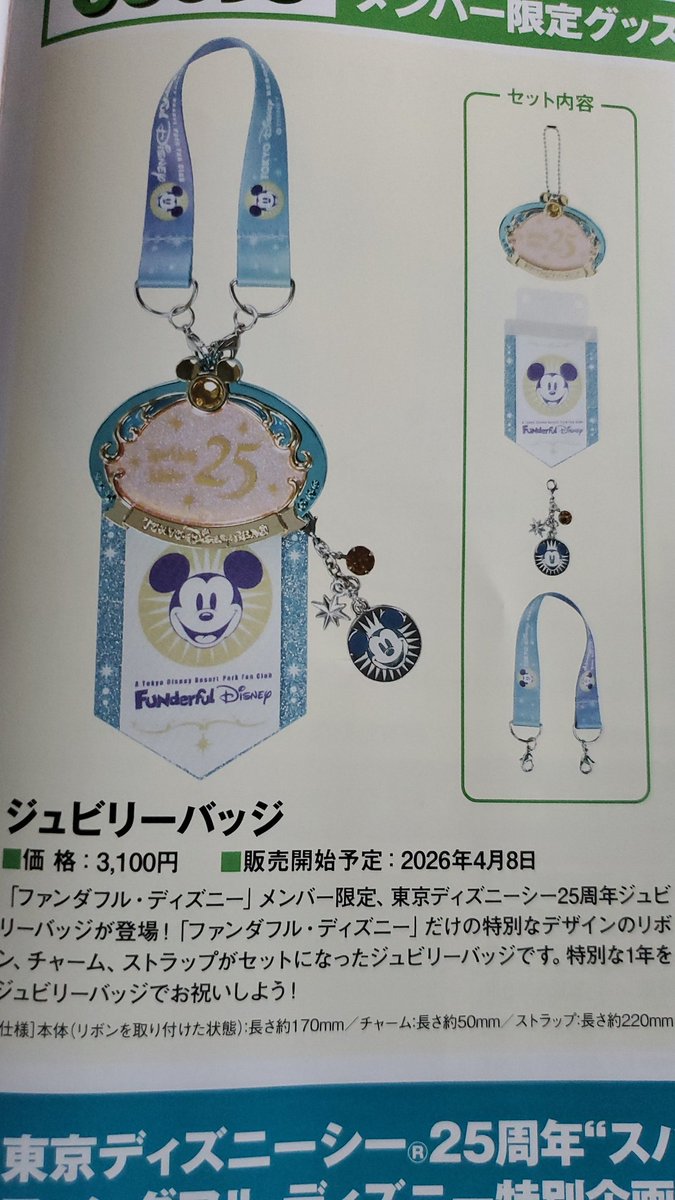 ディズニーシー25周年のやつ、これだけは欲しいんだよなぁ