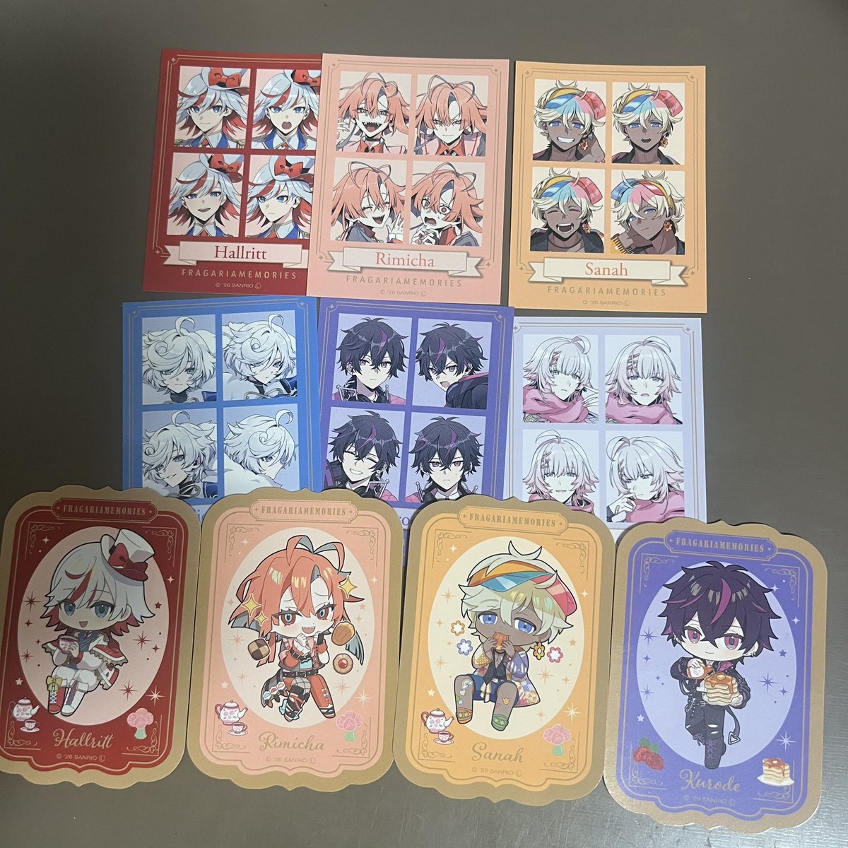5AsjZx's tweet photo. 【譲渡】フラガリアメモリーズ 特別企画展 フラメモ展 ステッカー 等身 ミニキャラ

（譲）ハルリット リミチャ サナー 
シエロモート クロード ウィルメッシュ 
（求）1枚/定価（183円）+送料

クロードは他から2枚以上合わせてのお譲りのみ/お纏め優先/郵送でのお取引 https://t.co/eAdToFhbJB