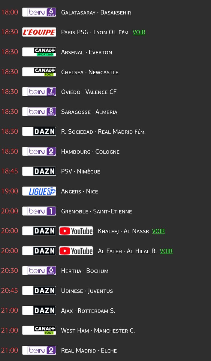 TrisInfoFoot's tweet photo. Le programme foot de ce Samedi 14 mars: #Ligue2BKT #SDRRAF #REDUSLD #LaLiga #SerieA #INTATA #Bundesliga #BO4FCB #PremierLeague #BURBOU #ATLGET #ARSEVE #Eredivisie #SCOOGCN #GF38ASSE #ASMSB29 #LigaPortugal https://t.co/dpvYLvGiiG