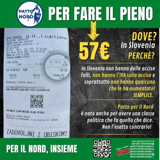 FabioBozzo69's tweet photo. Basta dare la colpa del #costo della #benzina alle #guerra in #Ucraina o #Iran: il costo è folle per le #tasse dello Stato e perché chi prometteva di abolire le accise sul #carburante ora pensa al #Ponte sullo Stretto di Messina! Il resto sono balle!
#politica #Italia https://t.co/Cd3cwWi4kw