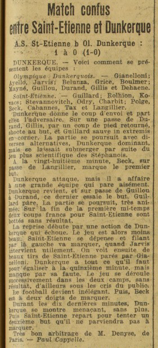 pilia_albert's tweet photo. 📚#ASSE #90ans épisode 66
Le 15 mars 1936, de retour de sélection avec l'armée française, Yvan Beck est décisif avec l'ASSE à Dunkerque pour la 23e journée de D2.
Il marque le seul but du match à la 25e minute (1-0) maintenant l'espoir d'une montée en D1 toujours envisageable. https://t.co/M3maeAKMcz