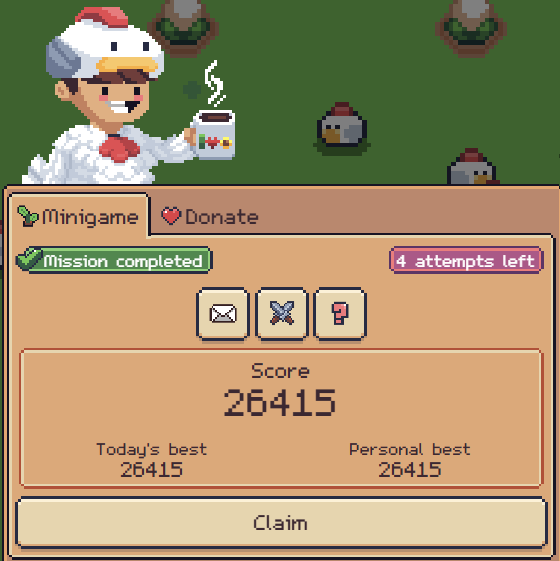 Sometimes skill isn’t enough to reach a high score 🎮🏆
As Seneca said, ‘Luck is what happens when preparation meets opportunity.’ 🍀
Even the best effort still needs the right moment.

Set new PB for Crops and Chickens <a href="/0xSunflowerLand/">Sunflower Land</a>  😎🌟