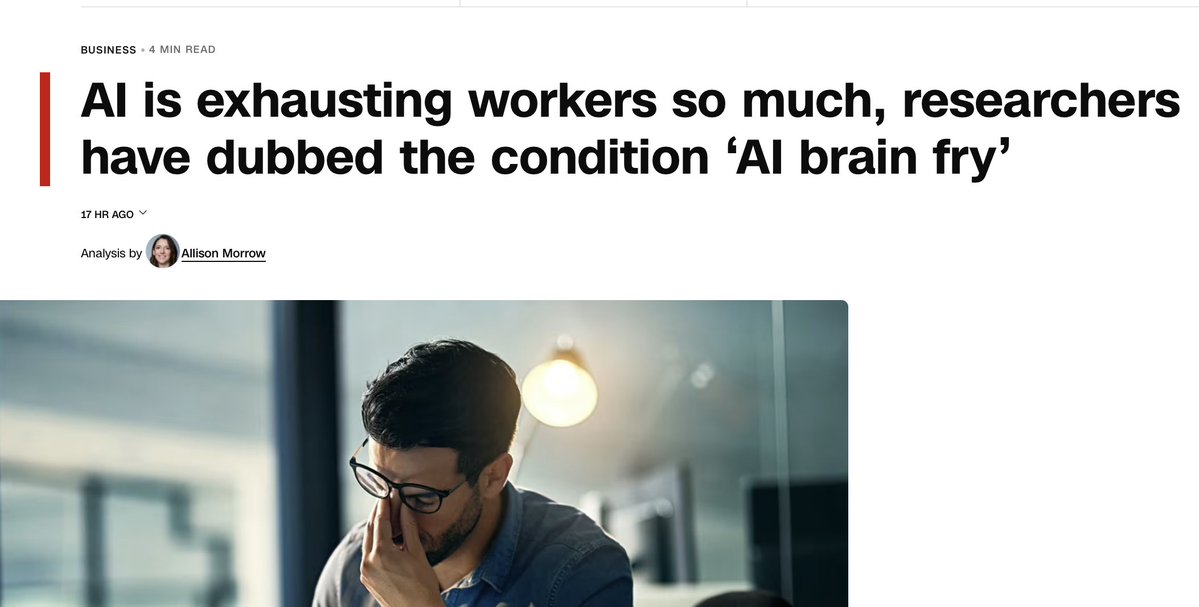 AI brain fry headline