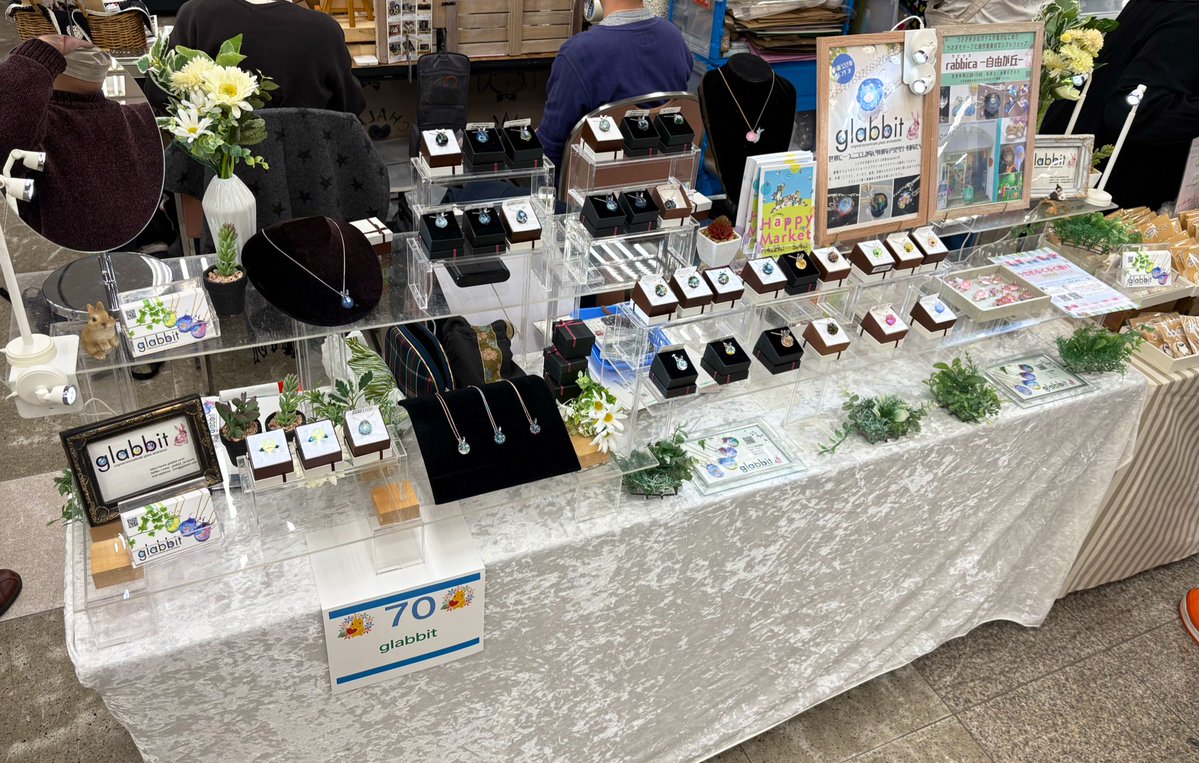 glabbit 硬質ガラスのうさぎモチーフアクセサリー tweet media