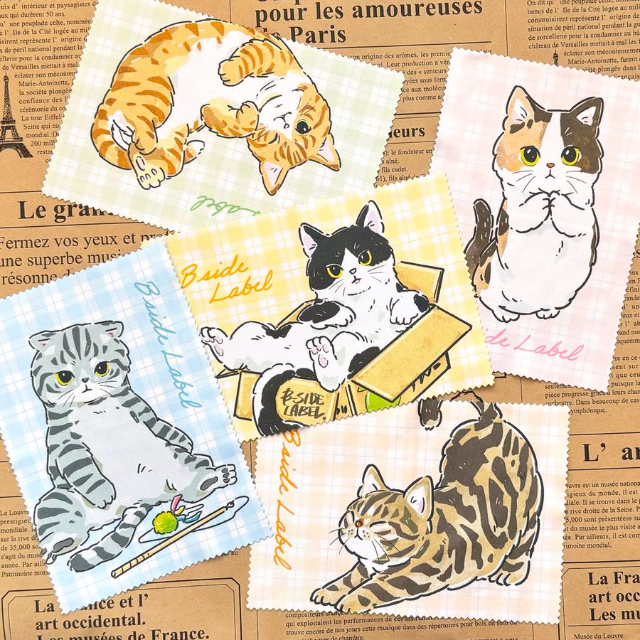 カプセルトイ】にゃんポ〜ズ マルチクロス あざとい猫ちゃんたちの