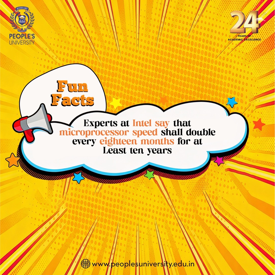 Uni_Peoples's tweet image. Did you know? 💡

Microprocessor speed is expected to double every 18 months, driving faster innovation and smarter technology.

#FunFacts #Technology #Microprocessor #Innovation #TechKnowledge #PeoplesUniversitybhopal