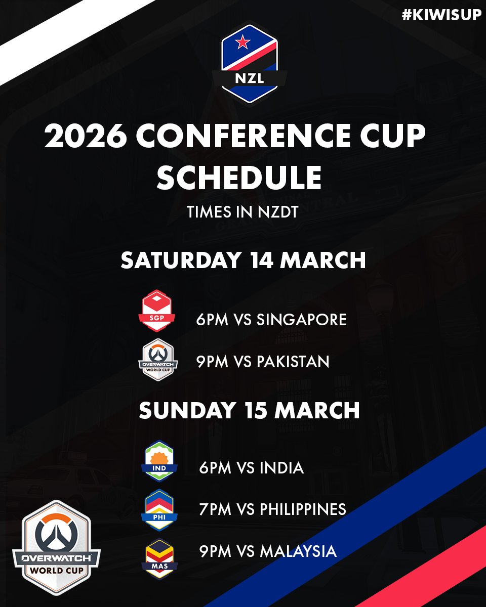 It's a full dance card for #NZOWWC Conference Cup. Here's a look at the schedule:

#KIWISUP