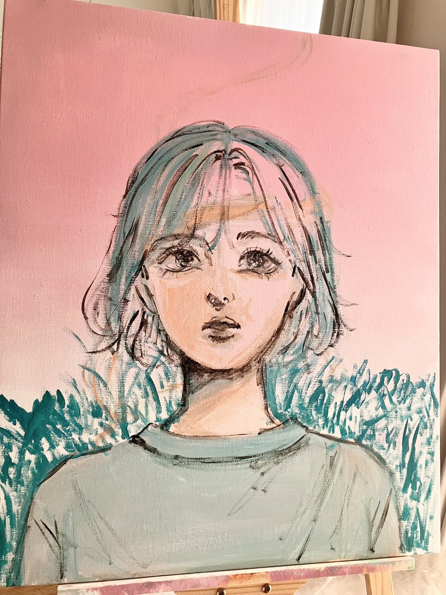 グラデーションを描く工程も、グラデーション自体もとても好き🫶やっぱりどんなこともハッキリ分けたくないという気持ちの表れな気がするよ