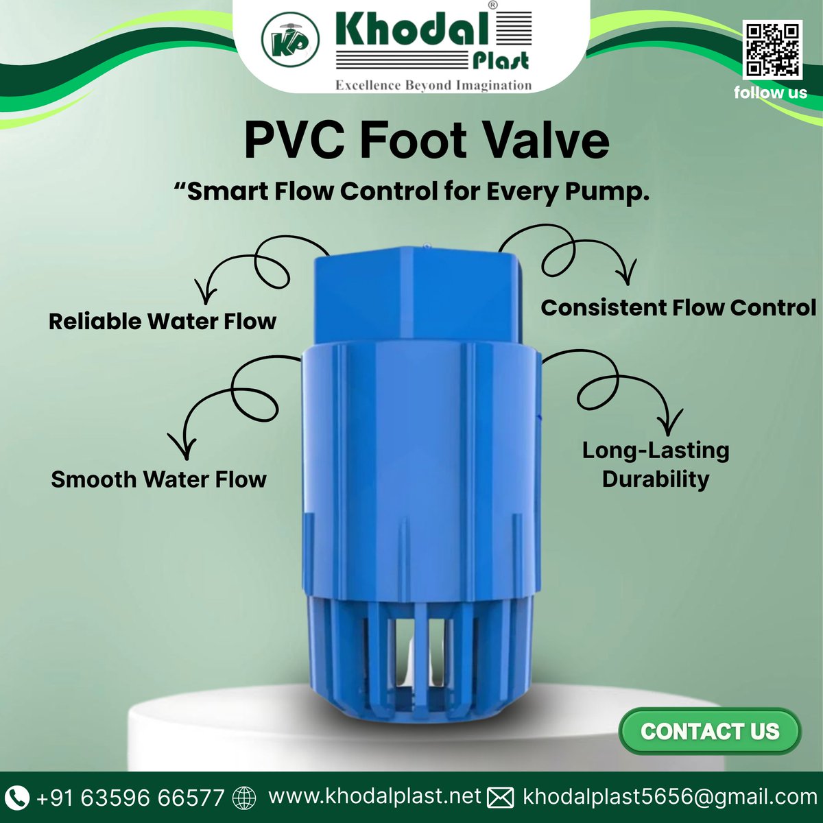 plastkhodal's tweet image. Ensure smooth and reliable water flow with Khodal Plast PVC Foot Valve. Built for durability, consistent flow control, and long-lasting performance in every pump system.
📞 +91 63596 66577
🌐 khodalplast.net
#PVCValve #FootValve #WaterFlow #PumpSystem #Irrigation
