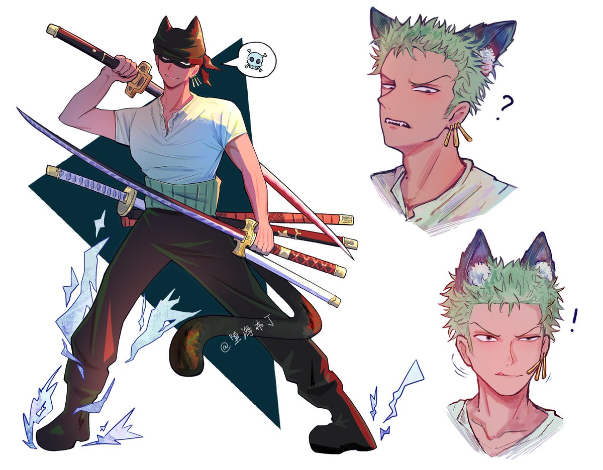 ⚔️+🐱→😋 #ONEPIECE #zoro