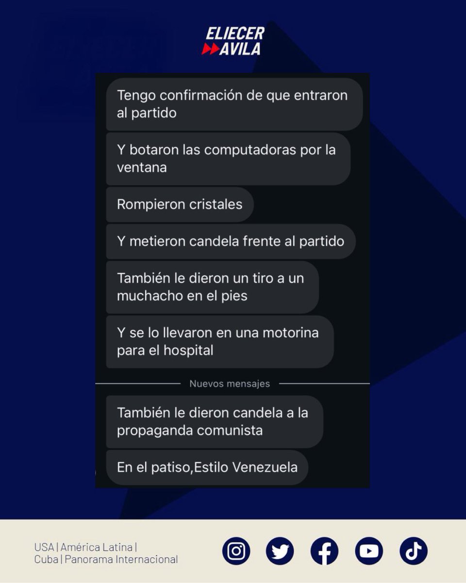 elieceravila_'s tweet photo. #AHORA 🚨‼️ | Reportan una persona herida por impacto de bala en Ciego de Ávila durante protestas. https://t.co/AT2CRXjx6Z