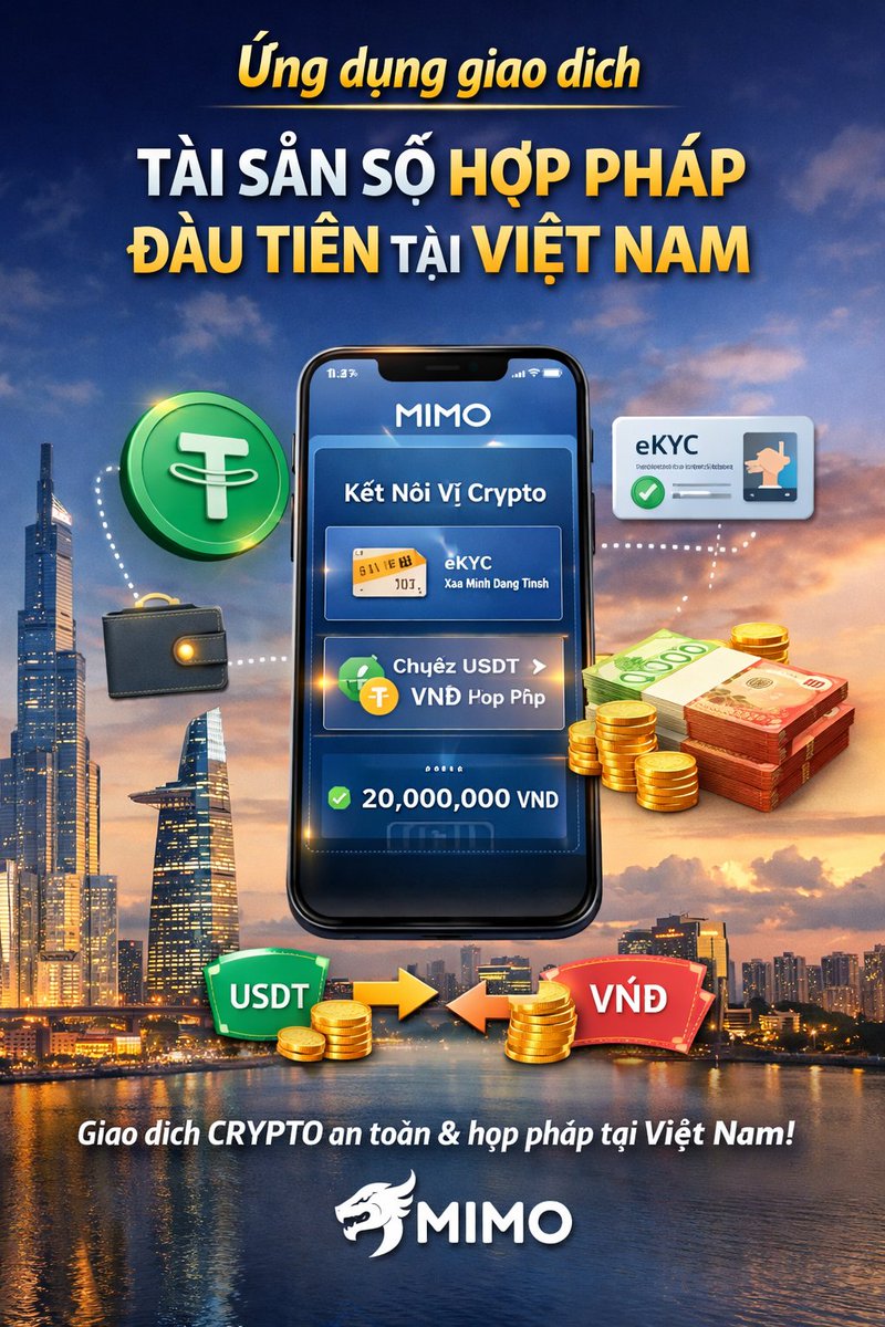 Kentran77k1's tweet photo. Ứng dụng giao dịch tài sản số hợp pháp đầu tiên tại Việt Nam đã xuất hiện!
Giờ đây bạn có thể kết nối ví, xác minh danh tính và giao dịch tài sản số minh bạch ngay trên điện thoại.
⚡ Thao tác nhanh – giao diện dễ dùng
🔐 Bảo mật cao, kiểm soát giao dịch rõ ràng
💱 Hỗ trợ chuyển đổi tài sản số tiện lợi
Đây là bước tiến mới giúp giao dịch crypto an toàn và minh bạch hơn tại Việt Nam.
Link : https://t.co/WUns9FXfwU