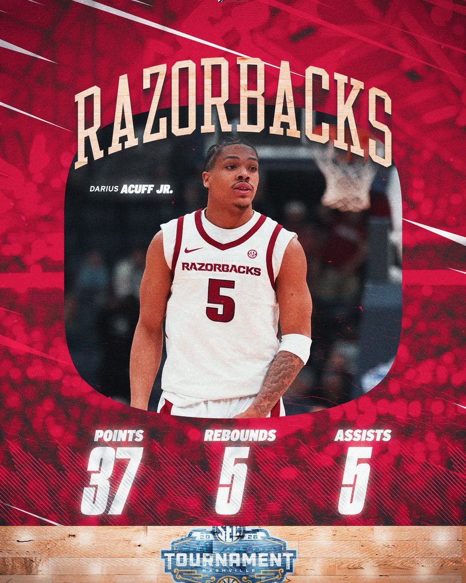 RazorbackMBB's tweet image. Best player in the country. No Debate. Darius Acuff Jr. just proved it again. #AcuffPOY