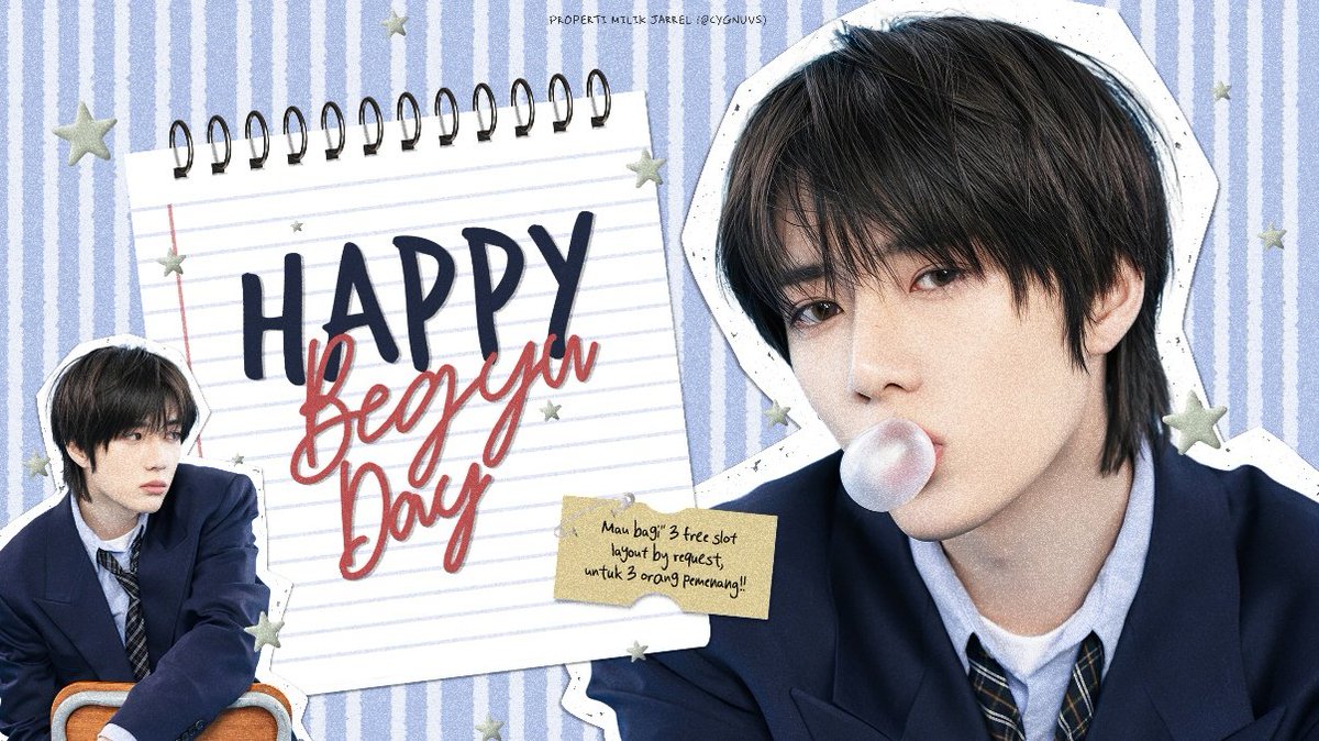 Senangnya dapat hadiah layout dari kak <a href="/bjomgyu/">ᵃᵇᵃⁿᵍ 𝐛𝐞𝐠𝐲𝐮</a> terimakasih banyak ya kak! Selamat ulang tahun juga! Semoga hari-hari kakak ke depannya dipenuhi kebahagiaan, keberkahan, dan banyak hal baik yang datang #HappyBeomgyuDay