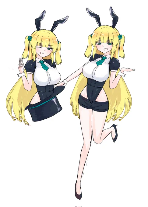 TRPG用の立ち絵かいた 増えるバニー