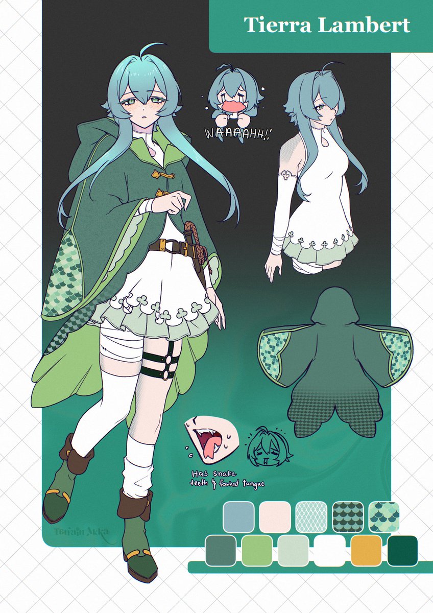 TerrainARTka's tweet photo. [ OC ] Tierra Lambert, a green snake girl.  

#terrainOCs https://t.co/l55TKiqUBJ