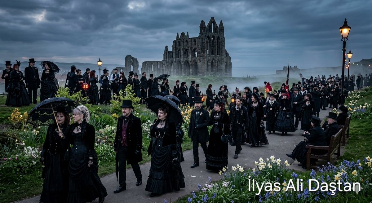 ilyas_dastan's tweet photo. WHİTBY GOTH WEEKEND
Karanlığın İçindeki Bahar Işığı
İngiltere'de Baharın siyahla dansı.
Whitby Goth Weekend ile Dracula'nın evinde en şık ve gizemli bahar kutlamasına katılıyoruz.
Melankolinin bahar neşesiyle buluştuğu eşsiz bir an.
#WhitbyGothWeekend #GothSpring
#Portreler https://t.co/nUhQAut4sc