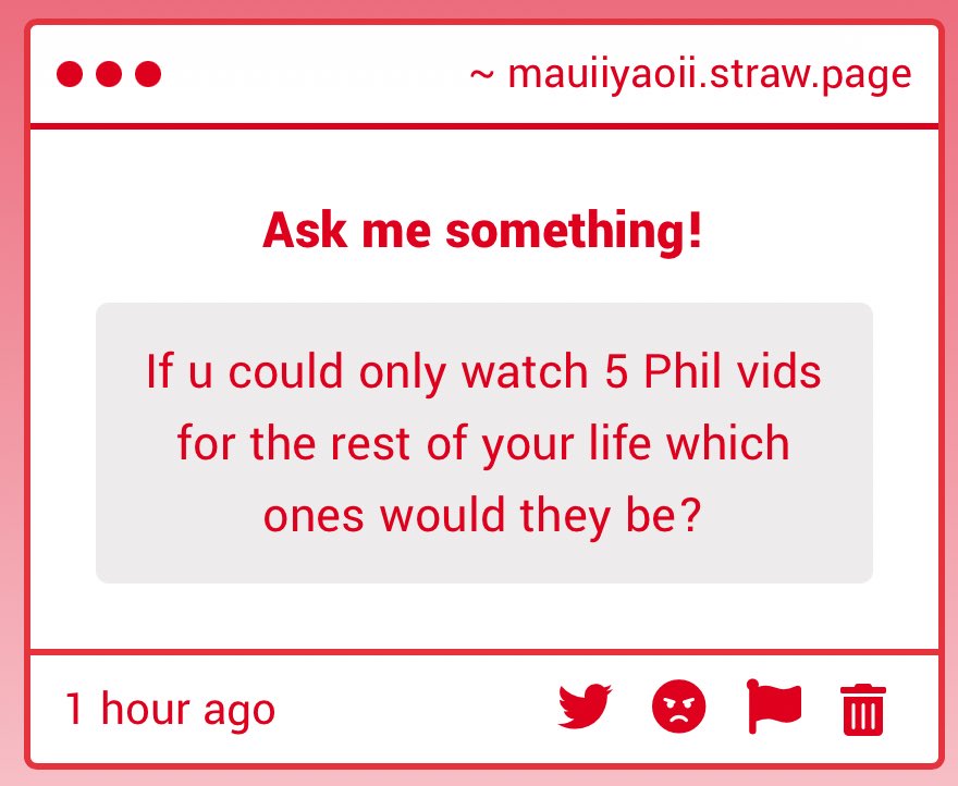 mauiiyaoii's tweet image. this was actually really hard for me. now im just rewatching his channel. 

in chronological order:
1. THE BASKET
2. pinof1
3. DEEP SEA CREATURES (rip simon)
4. DAN AND PHIL MASSIVE PIZZA MUKBANG
5. Trying To Catch And Rescue An Injured WILD Pigeon