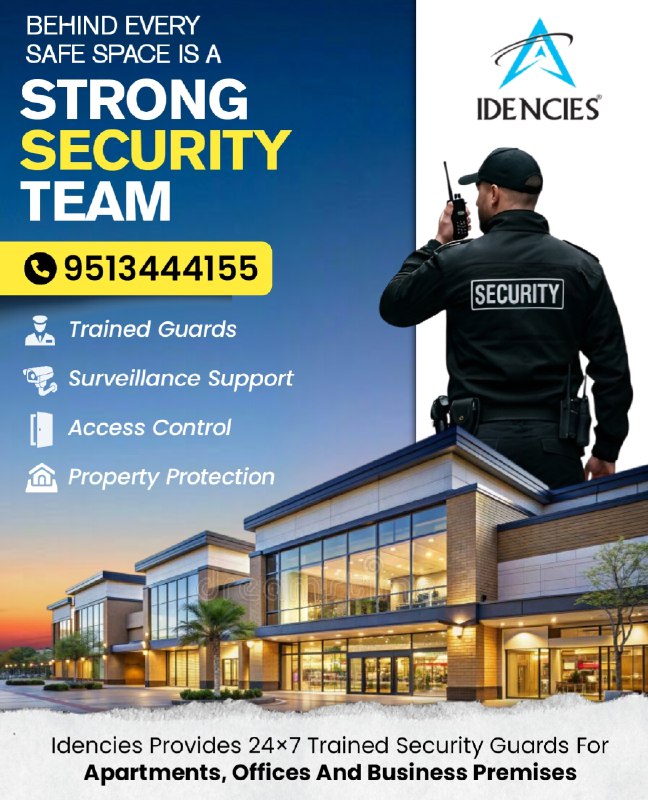 idencies05's tweet photo. Best Facility Management Services in Bangalore

At Idencies, we provide 24×7 trained security guards to protect what matters most. 

From apartments to offices and business premises, our team ensures safety, vigilance, and peace of mind.

📞 Call us today: 9513444155

 #Idencies https://t.co/drdSBvrKYU