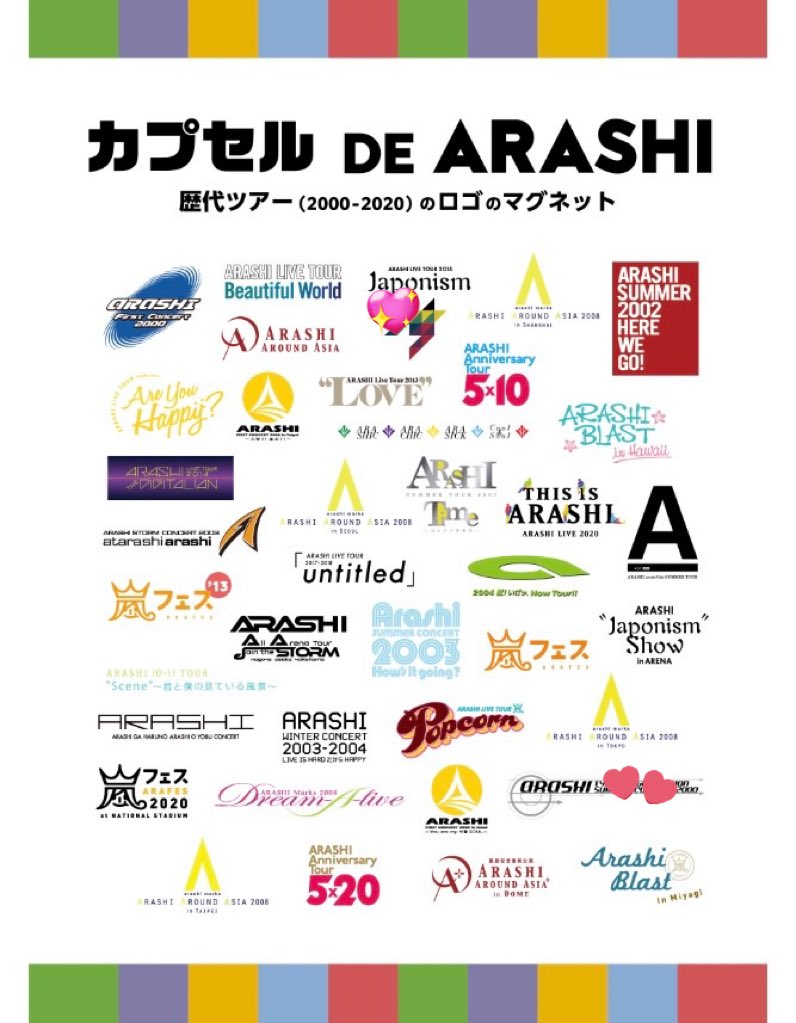 paci_mmm's tweet photo. We are ARASHI 嵐 カプセル de ARASHI カプセルトイ ライブ ロゴ マグネット 
交換して下さる方探しております

【譲】summerconcert 2000💕

【求】Japonism💖

本日札幌ドームでのお手渡し希望です。お心当たりのある方いらっしゃいましたらご連絡よろしくお願いいたします。
#嵐求 #嵐譲 #嵐交換 https://t.co/eT9GaRrQ3N