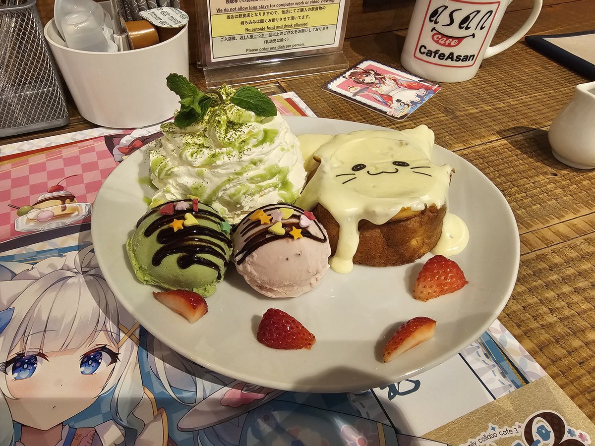 AdoniteIsMyName's tweet photo. It's my birthday and I visited Cafe ASAN today~
The food was delicious and looked so cute &amp; adorable! I am so happy I could spend my b'day here and finally get my hands on some Minto merch! #ayamintcafe #fantography 👻 💚 https://t.co/s9uANzECVB